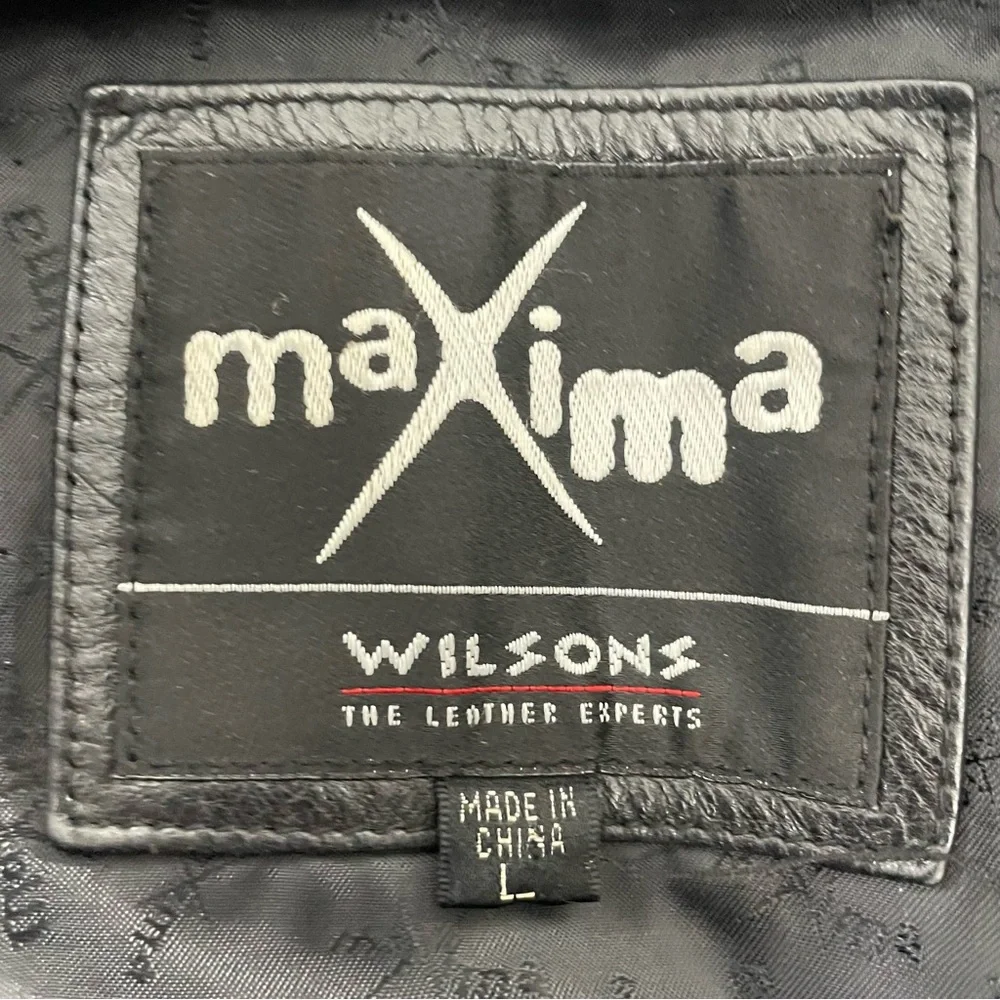 Wilsons Leather Maxima Women’s Black Leather Jacket Blazer Coat Size Large - Picture 6 of 11